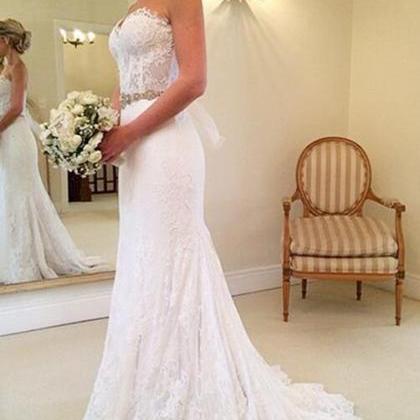 2016 Lace Wedding Dresses,white Bridal Dress Custom Made on Luulla
